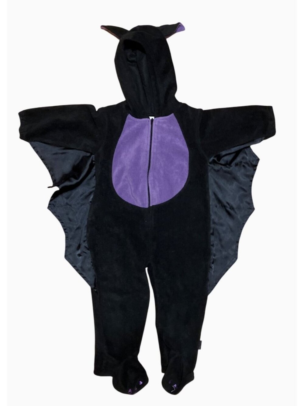 Baby Grand Black Purple Bat Costume Infant Halloween Jumpsuit 18 months